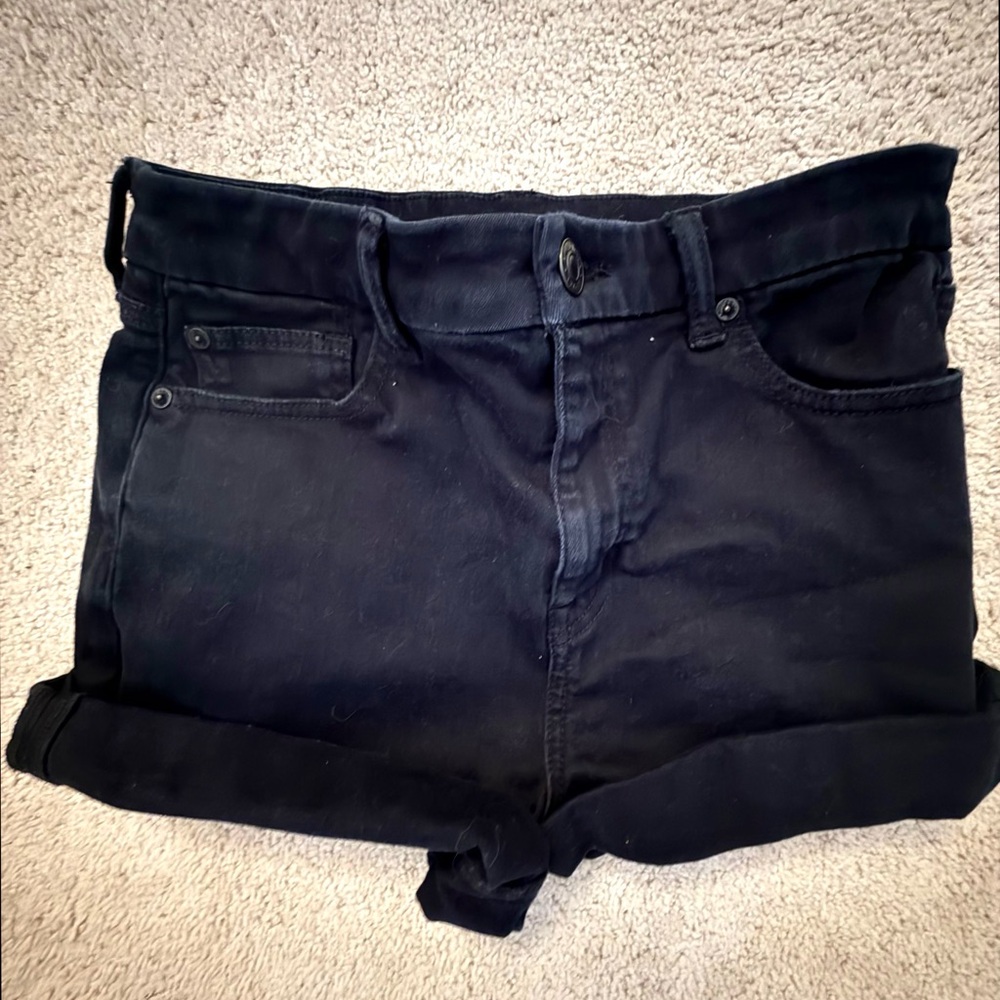 Black Denim Shorts